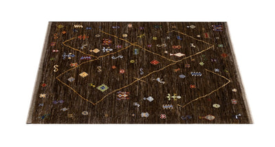 Handmade Tribal Berber Style Rug, 203x154cm