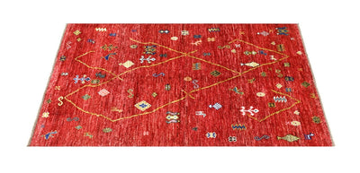 Handmade Tribal Berber Style Rug, 202x155cm