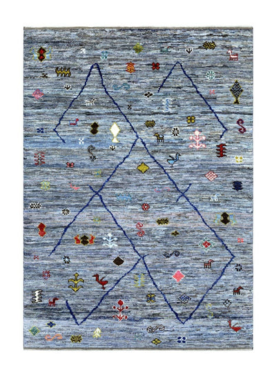 Handmade Tribal Berber Style Rug, 247x179cm