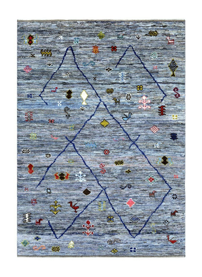 Handmade Tribal Berber Style Rug, 247x179cm