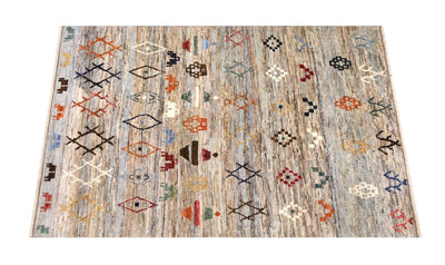 Handmade Tribal Berber Style Rug, 206x161cm