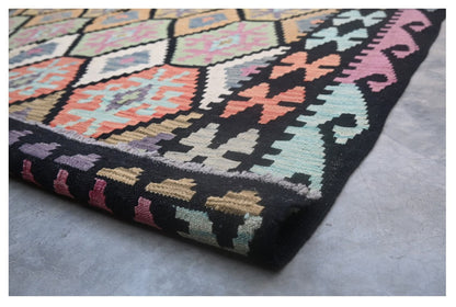 Tappeto Kilim Kaudani Afghan fatto a mano multicolore 304x200cm
