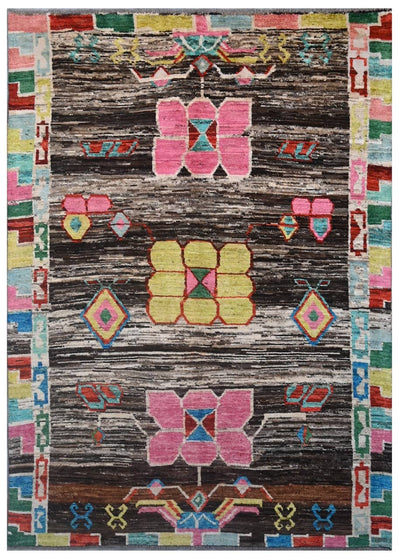 Tappeto tribale colorato in lana, fatto a mano, 241x173 cm - CarpetLiving