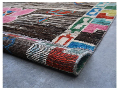 Tappeto tribale colorato in lana, fatto a mano, 241x173 cm - CarpetLiving