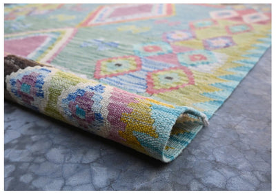 Taimany - Kilim Tribale in Lana Multicolore - Tappeto Fatto a Mano 163x100cm - CarpetLiving