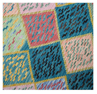 Taimany - Kilim Tribale in Lana Multicolore - Tappeto Fatto a Mano 172x125cm - CarpetLiving