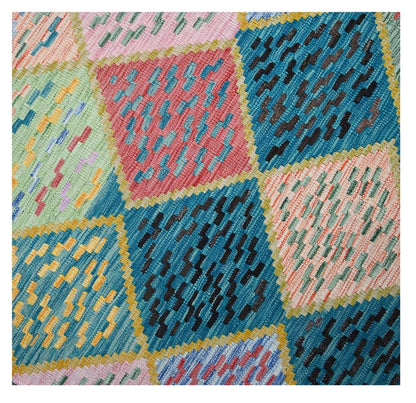 Taimany - Multicolor Tribal Wool Kilim Rug - Hand-Woven 172x125cm