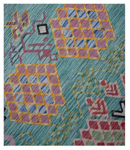 Taimany - Multicolor Tribal Wool Kilim Rug - Hand-Woven 183x129cm
