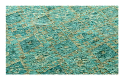 Tappeto Kilim Kaudani Afghan fatto a mano multicolore 295x204cm
