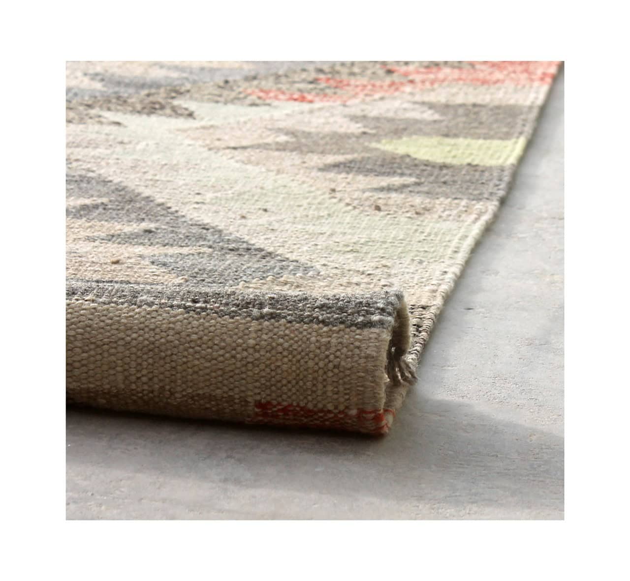 Tappeto Kilim Kaudani Afghan fatto a mano multicolore 302x198cm