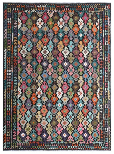 Tappeto Kilim Afghano in lana, fatto a mano 485x360 cm
