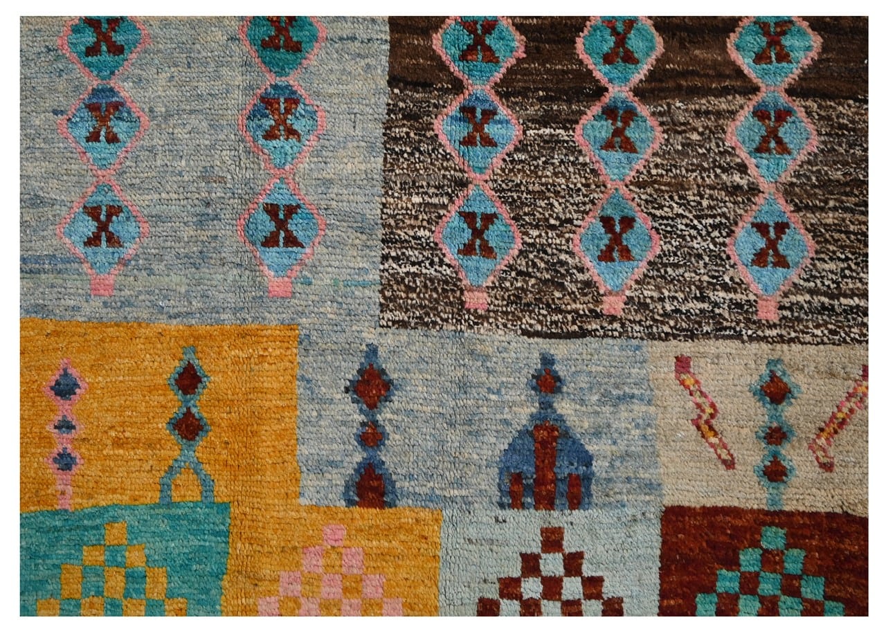 Taimany - Multicolor Tribal Wool Rug - Hand-Knotted 147x97cm