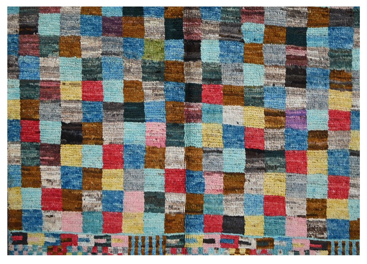 Taimany - Multicolor Tribal Wool Rug - Hand-Knotted 140x98cm