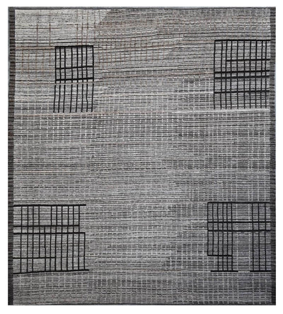 Tappeto design moderno grigio stile berbero, fatto a mano 289x251cm - CarpetLiving