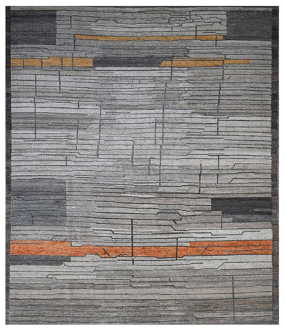Tappeto design moderno grigio stile berbero, fatto a mano 295x244cm - CarpetLiving