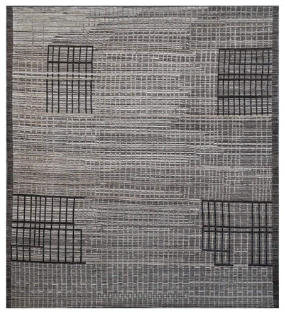 Tappeto design moderno grigio stile berbero, fatto a mano 292x251cm - CarpetLiving