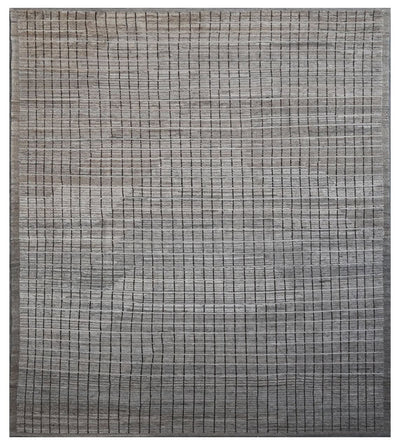Tappeto design moderno grigio stile berbero, fatto a mano 298x255cm - CarpetLiving