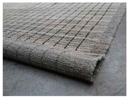 Modern design grey Berber style carpet, handmade 298x255cm