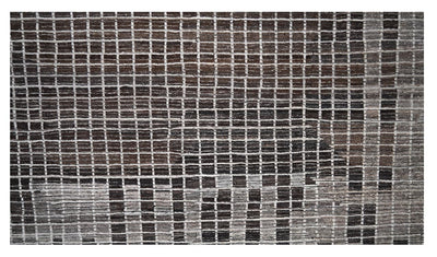 Tappeto design moderno marrone stile berbero, fatto a mano 300x249cm - CarpetLiving