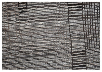Modern design grey Berber style carpet, handmade 288x256cm