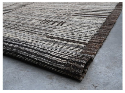 Modern design grey Berber style carpet, handmade 288x256cm