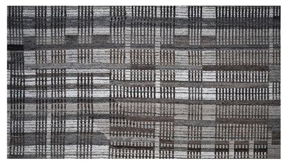Modern design grey Berber style carpet, handmade 294x243cm