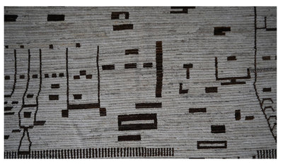 Tappeto design moderno grigio stile berbero, fatto a mano 342x245cm - CarpetLiving