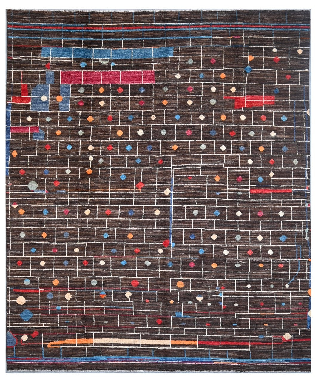 Taimany - Multicolor Tribal Wool Rug - Hand-Knotted 303x247cm