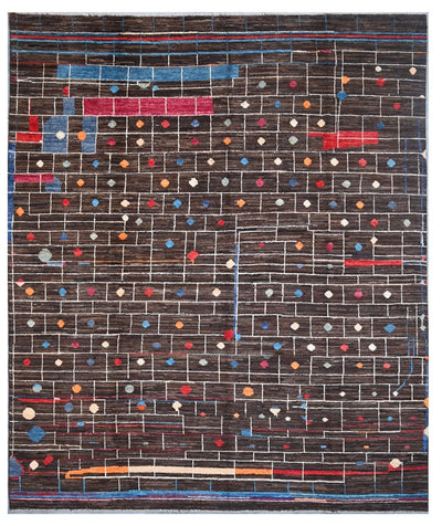 Taimany - Tappeto Tribale in Lana Multicolore - Fatto a Mano 303x247cm