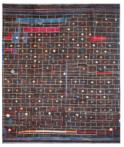 Taimany - Multicolor Tribal Wool Rug - Hand-Knotted 303x247cm