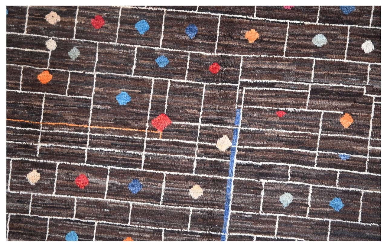 Taimany - Multicolor Tribal Wool Rug - Hand-Knotted 303x247cm
