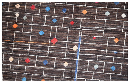 Taimany - Multicolor Tribal Wool Rug - Hand-Knotted 303x247cm