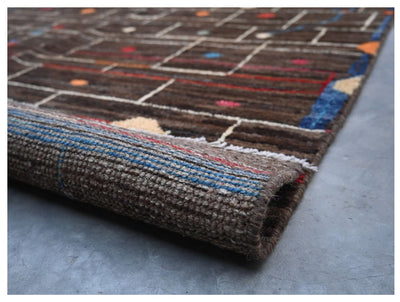 Taimany - Tappeto Tribale in Lana Multicolore - Fatto a Mano 303x247cm