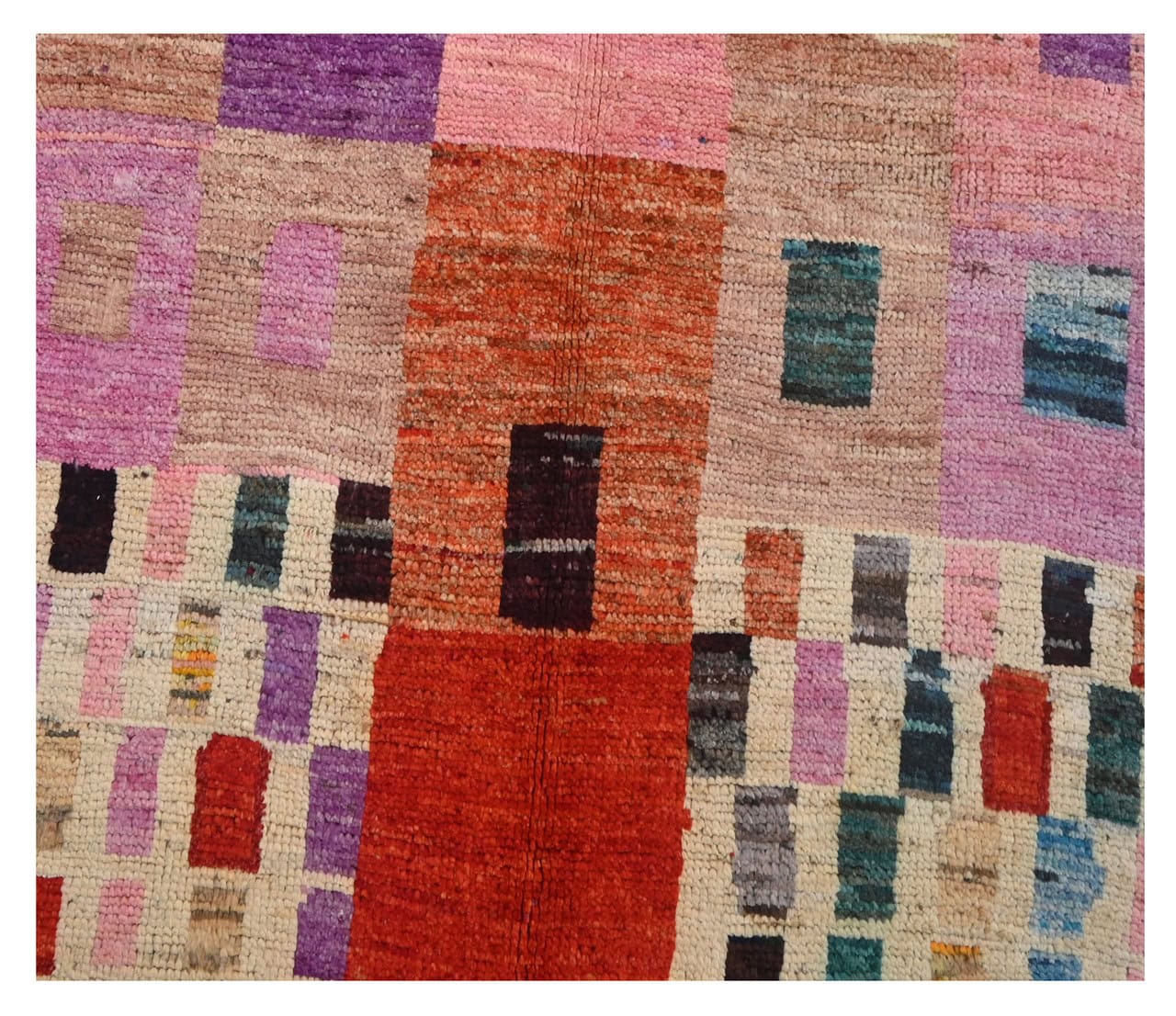 Taimany - Multicolor Tribal Wool Rug - Hand-Knotted 144x84cm