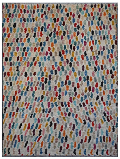 Taimany - Multicolor Tribal Wool Rug - Hand-Knotted 196x150cm