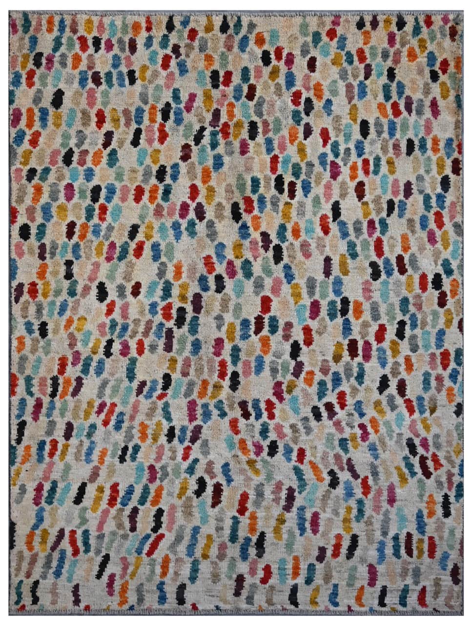 Taimany - Multicolor Tribal Wool Rug - Hand-Knotted 196x150cm