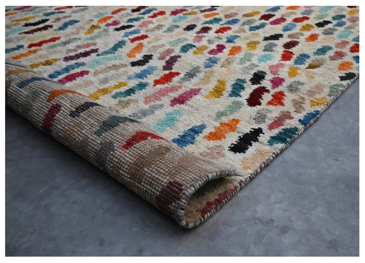 Taimany - Multicolor Tribal Wool Rug - Hand-Knotted 196x150cm