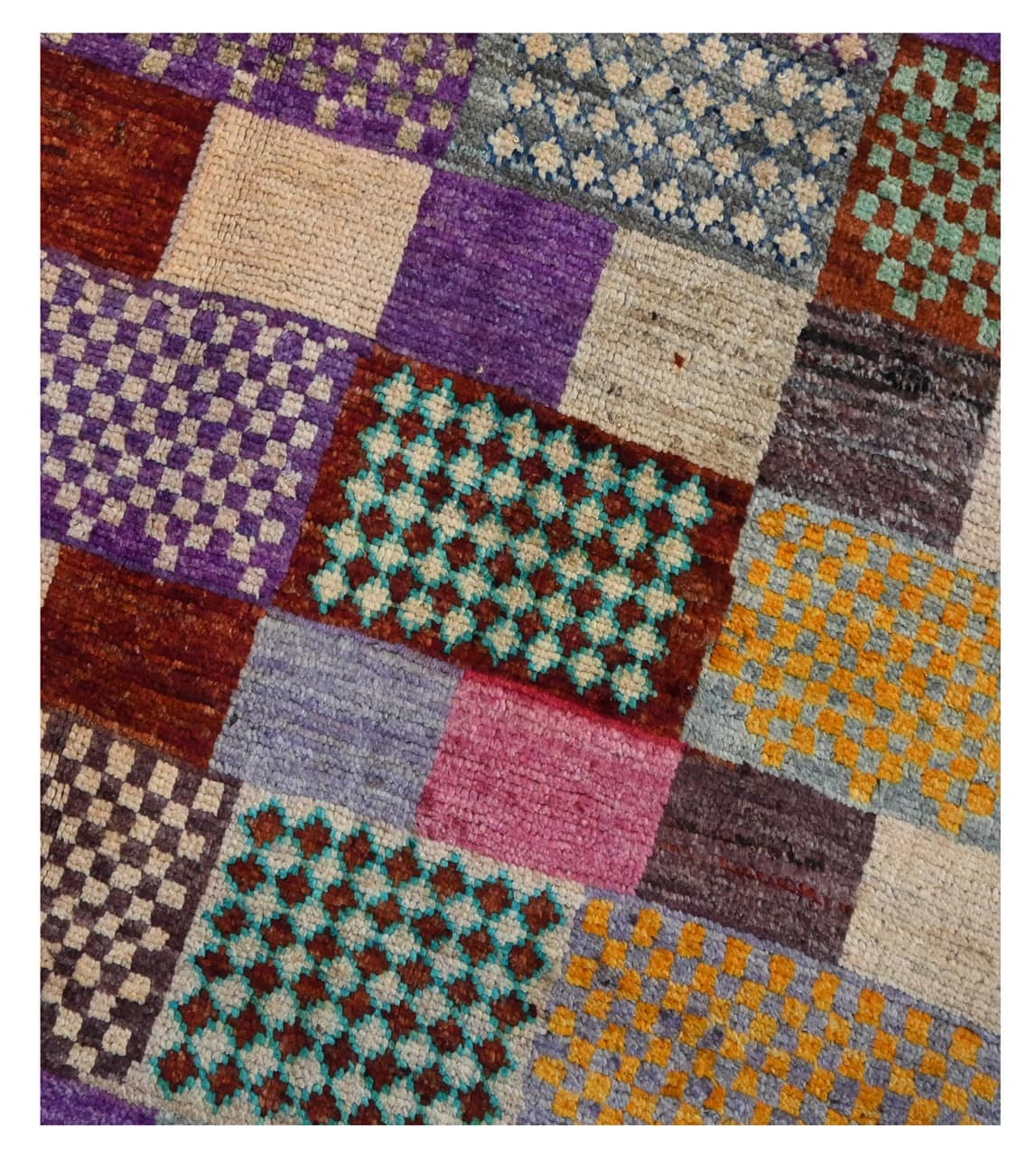 Taimany - Multicolor Tribal Wool Rug - Hand-Knotted 150x80cm