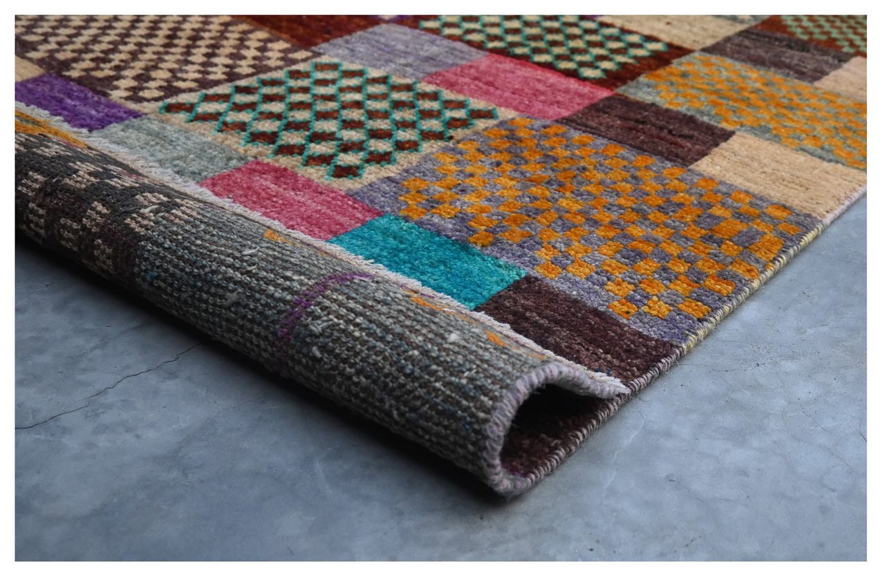 Taimany - Multicolor Tribal Wool Rug - Hand-Knotted 150x80cm