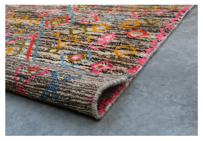 Taimany - Multicolor Tribal Wool Rug - Hand-Knotted 142x84cm