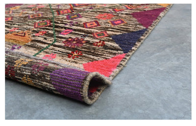 Taimany - Tappeto Tribale in Lana Multicolore - Fatto a Mano 137x85cm