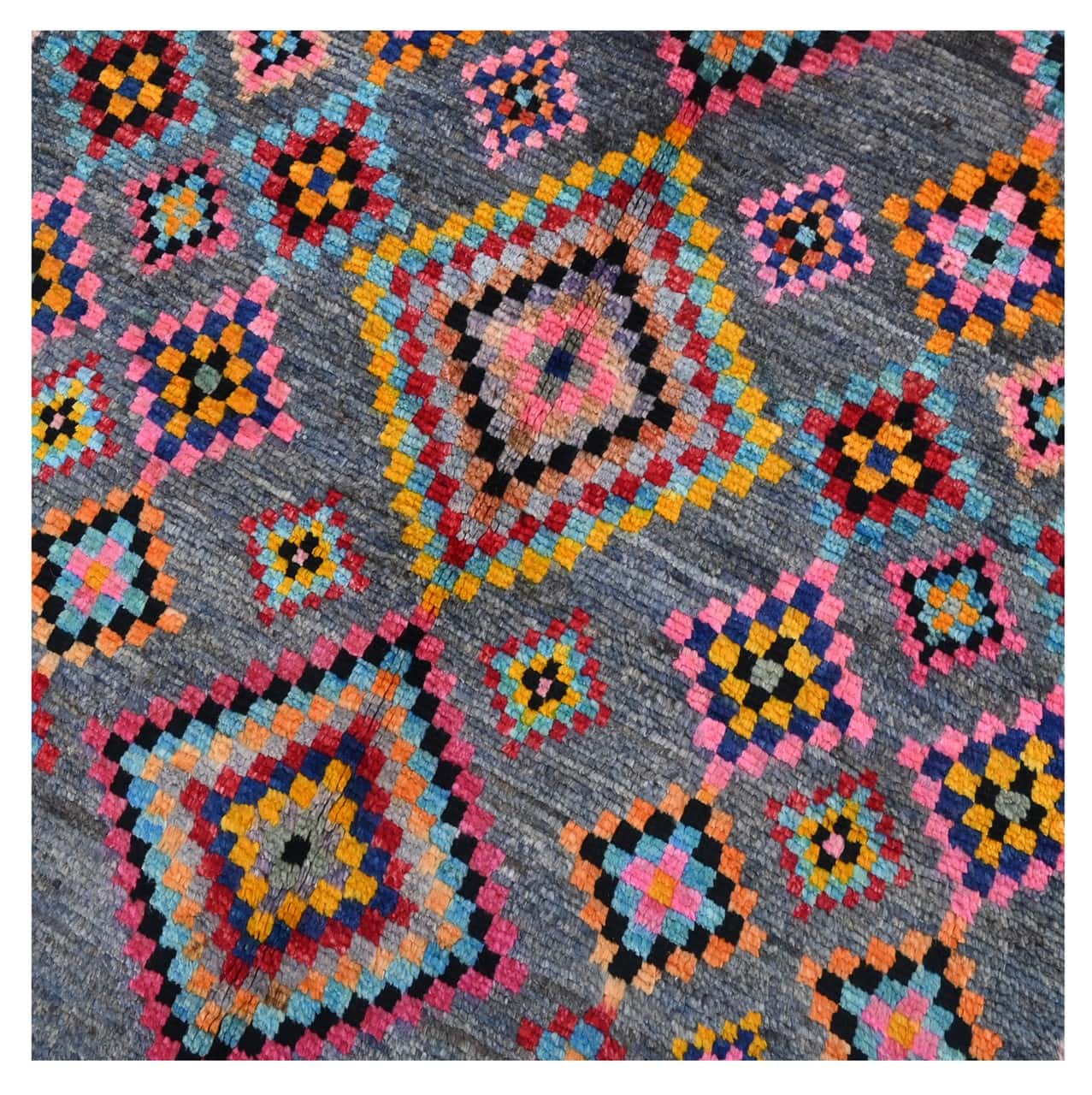 Taimany - Multicolor Tribal Wool Rug - Hand-Knotted 150x94cm