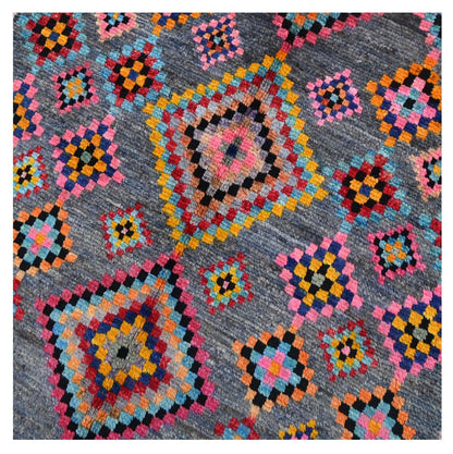 Taimany - Multicolor Tribal Wool Rug - Hand-Knotted 150x94cm
