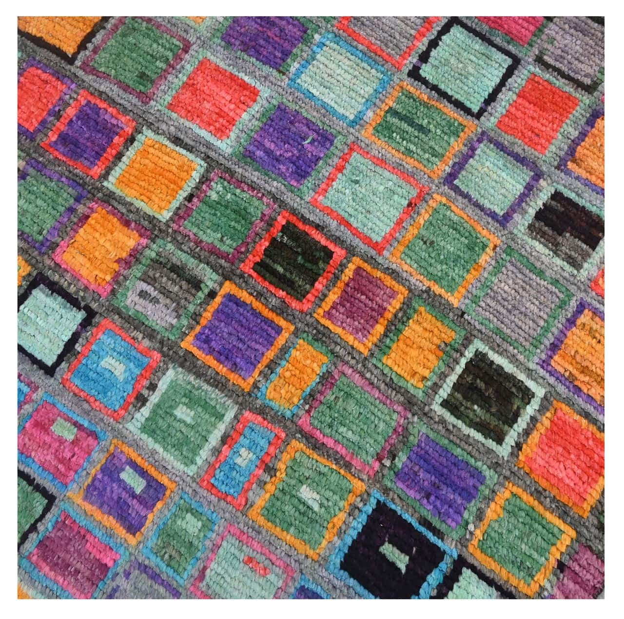 Taimany - Multicolor Tribal Wool Rug - Hand-Knotted 133x87cm