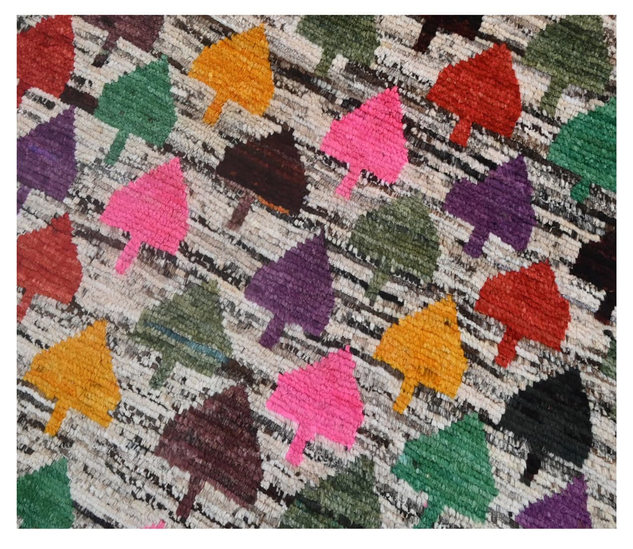 Taimany - Multicolor Tribal Wool Rug - Hand-Knotted 121x80cm