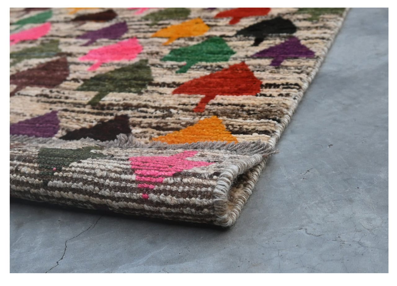 Taimany - Multicolor Tribal Wool Rug - Hand-Knotted 121x80cm