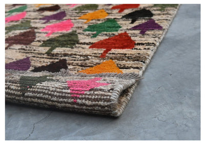 Taimany - Tappeto Tribale in Lana Multicolore - Fatto a Mano 121x80cm - CarpetLiving