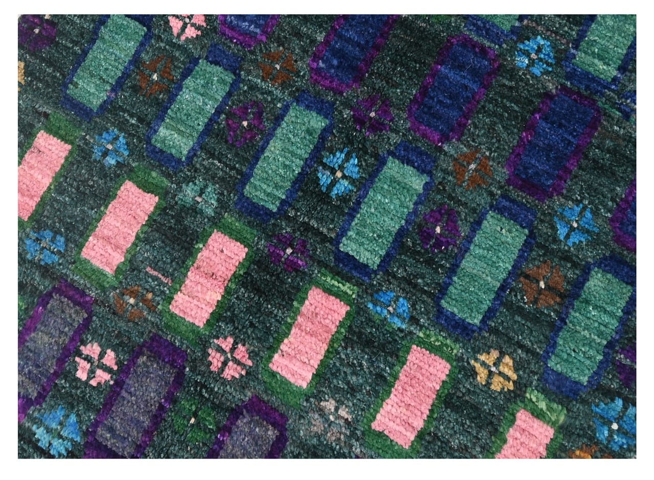 Taimany - Multicolor Tribal Wool Rug - Hand-Knotted 143x82cm