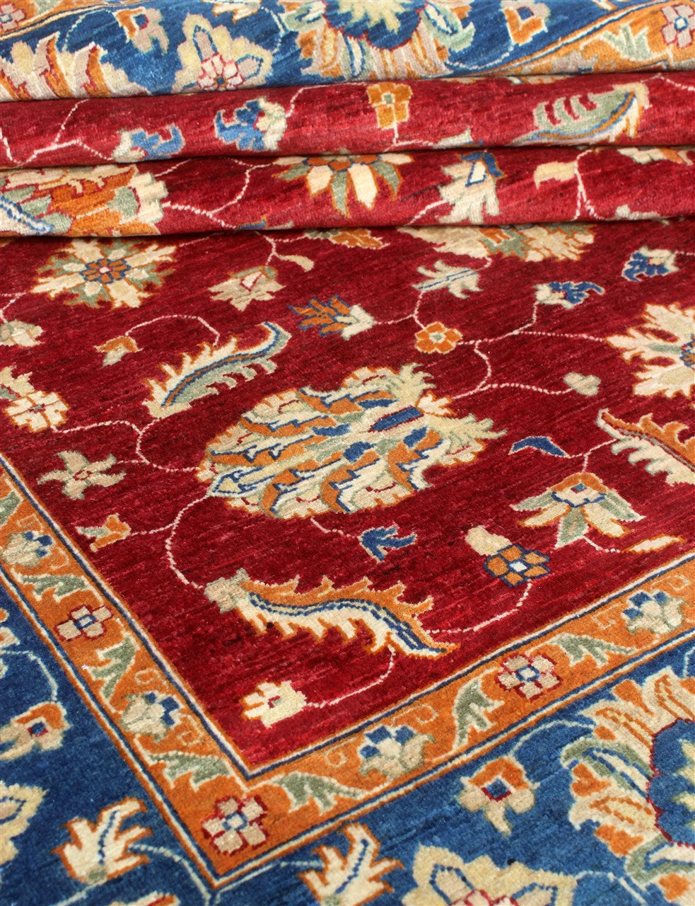Ziegler wool carpet, handmade, 297x202cm