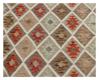 Tappeto Kilim Kaudani Afghan fatto a mano multicolore 311x199cm